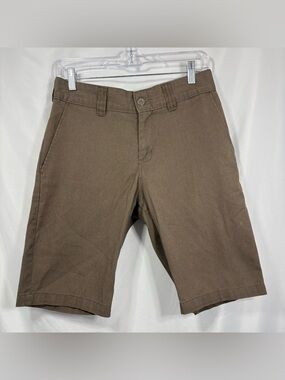 Dickies Men's ‘67 Collection Flat Front Flex Slim Shorts in Taupe Brown Size 29